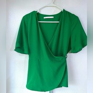 Zara Trafaluc collection size S rap green top